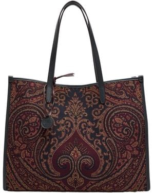 Etro Patterned Tote Bag - Red