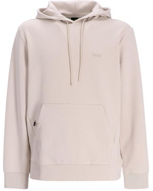 BOSS Logo-Appliqué Jersey Hoodie - Pink