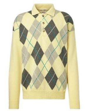 JW Anderson Wool Polo Jumper - Yellow