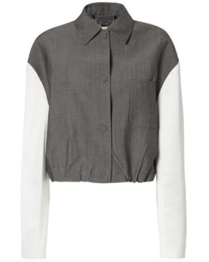 Fendi Cropped Single-Breasted Jacket - Grey