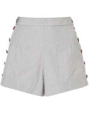 Vivienne Westwood Elle Pinstripe Cotton Shorts - Grey