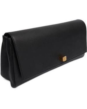 KHAITE Lori Leather Shoulder Bag - Black