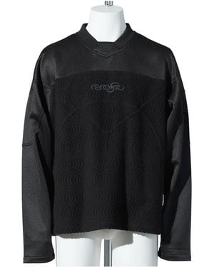 NAMESAKE Wave Panel Sweatshirt - Black