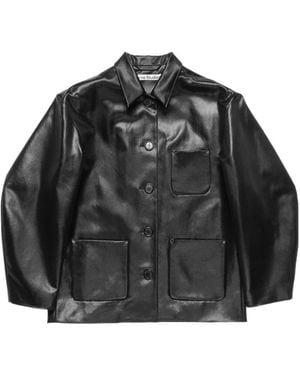 Acne Studios Collared Long-Sleeved Casual Jacket - Black