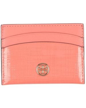 Tory Burch Patent-Effect Cardholder - Pink