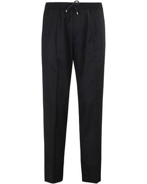 Briglia 1949 Elastic Waistband Drawstring Casual Trousers - Black
