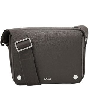 Loewe Logo Printed Xs Messenger Bag - Gray
