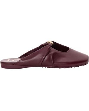 Loewe Pebble Soft Mules - Brown