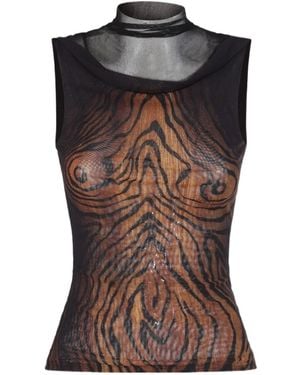 Jean Paul Gaultier Turtleneck Vest - Brown