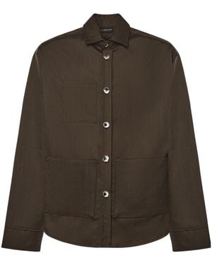 Giuliano Galiano Tobhias Patch Pocket Shirt - Black