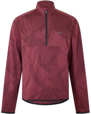 BOSS Standcollar Halfzip Jacket - Red