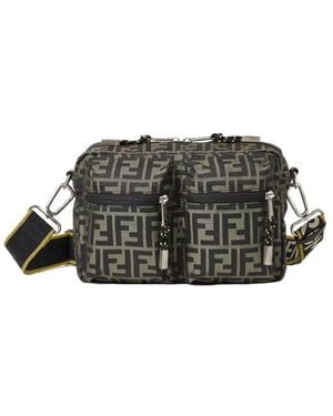 Fendi Camera Case Superlight Ff Zucca Fabric Bag - Black