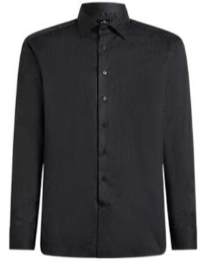 Etro Jacquard Button-Up Shirt - Black
