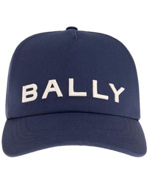 Bally Logo Embroidery Baseball Cap - Blue