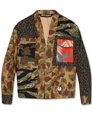 Palm Angels Panelled Military Jacket - Multicolour