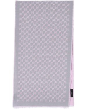Gucci Gg Jacquard Scarf - Purple