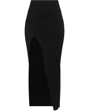 Rick Owens Solid Colour Stretch Knit Bodycon Skirt - Black