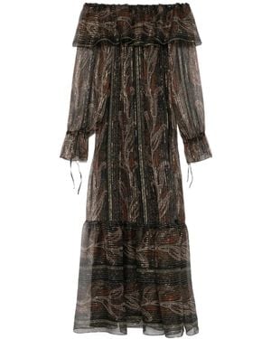 Saint Laurent Paisley Muslin Maxi Dress - Multicolor