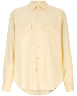 The Row Piou Flap-Pockets Silk Shirt - Natural