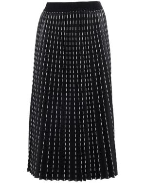 Ermanno Scervino Pleated Mid-Length Skirt - Black