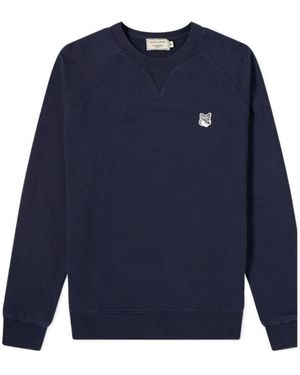Maison Kitsuné Maison Kitsuné Fox Head Patch Sweatshirt - Blue