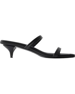 St. Agni Leather High-Heeled Sandals - White