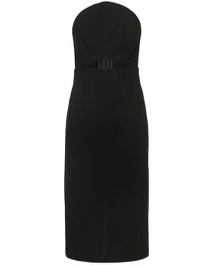 Roland Mouret Strapless Crepe Mid-Length Dress - Black