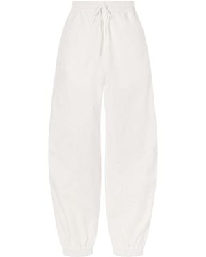 Rohe Crinkled Cotton-Blend Tapered Trousers - White