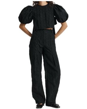 Cecilie Bahnsen Puff Sleeve Top - Black