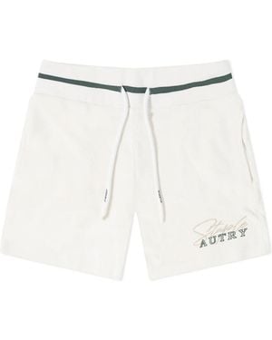 Autry Logo-Embroidered Track Shorts - White