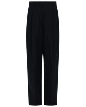 Fabiana Filippi Pleated Straight Leg Trousers - Black