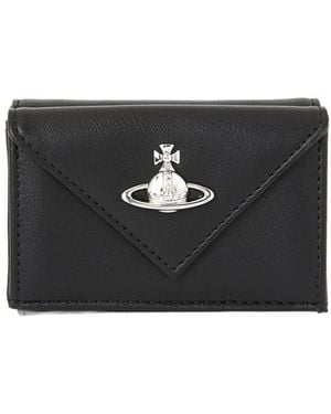 Vivienne Westwood Logo Plaque Envelope Wallet - Black