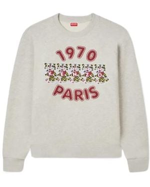 KENZO Wild Tiger Embroidered Sweatshirt - Gray