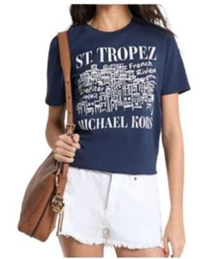 Michael Kors Michael Provence Graphic T-Shirt - Blue