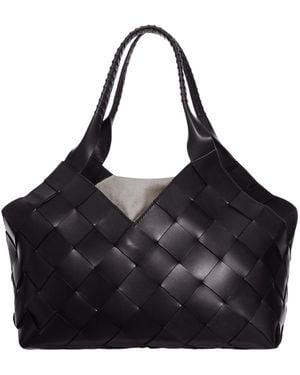 Dragon Diffusion Castello Woven Top Handle Tote Bag - Black