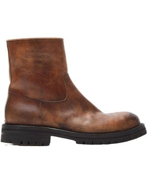 Acne Studios Leather Ankle Boots - Brown