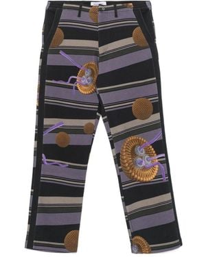 Kiko Kostadinov Printed Casual Pants - Gray