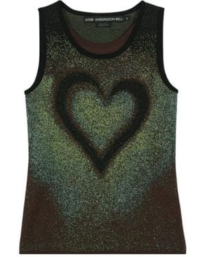 ANDERSSON BELL Airbrush Love Tank Top - Green