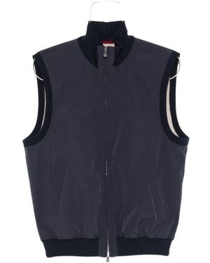 Brunello Cucinelli Bonded Padded Vest - Blue