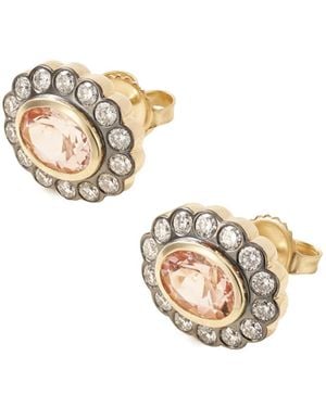 Marlo Laz 14-Karat, Morganite And Diamond Earrings - Metallic
