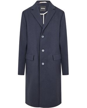 BOSS Minimalist Warm Coat - Blue