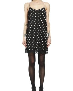 Saint Laurent Polka Dot Sundress - Black
