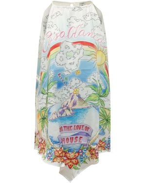 CASABLANCA Printed Halterneck Dress - Blue