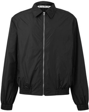 Napapijri Collared Zipup Cropped Bomber Jacket - Black
