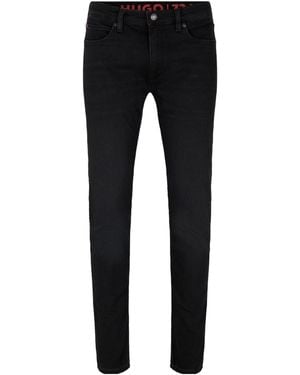 BOSS Solid Colour Slim Fit Jeans - Black