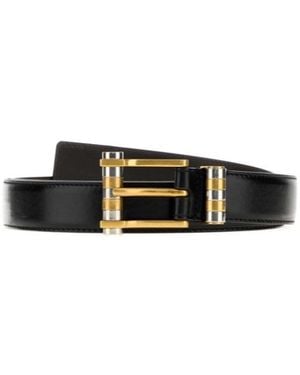 Versace Logo-Printed Buckle Belt - White
