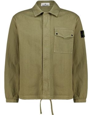 Stone Island Casual Shirt-Style Jacket - Green