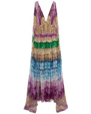 Valentino Golden Wings Draped Gown - White