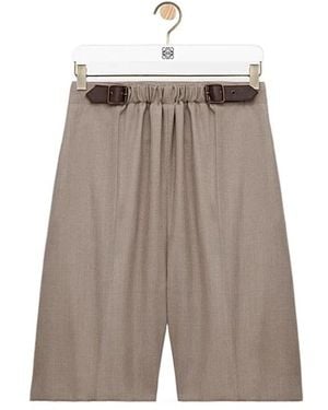Loewe Belted Shorts - Gray