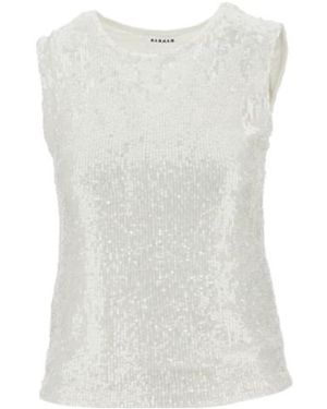 P.A.R.O.S.H. Sequined Top - White